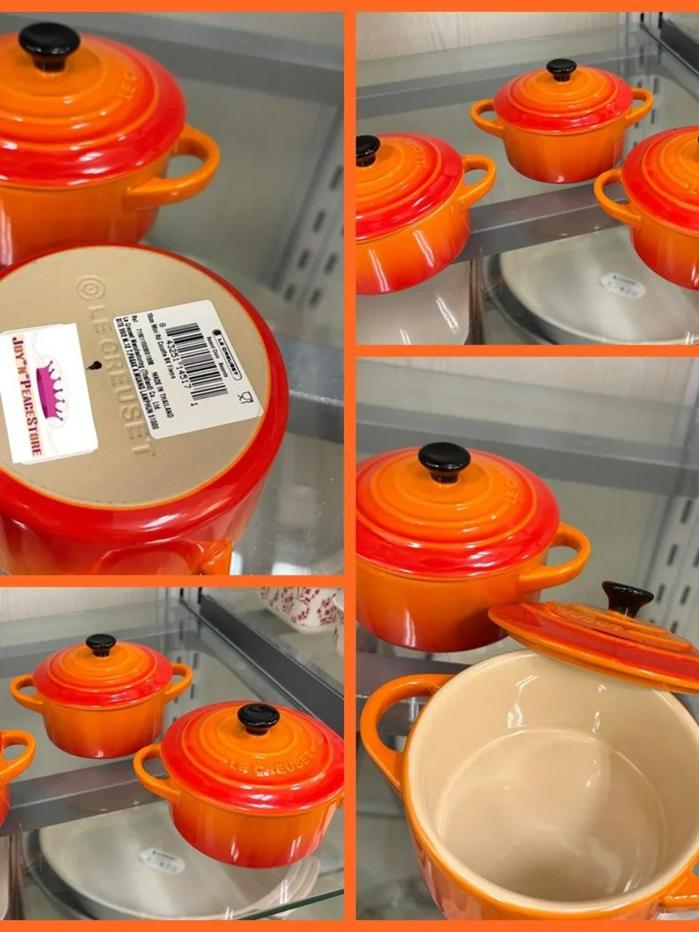 NWT Le Creuset Stoneware Mini Cocottes for Desserts Baking Set of 3